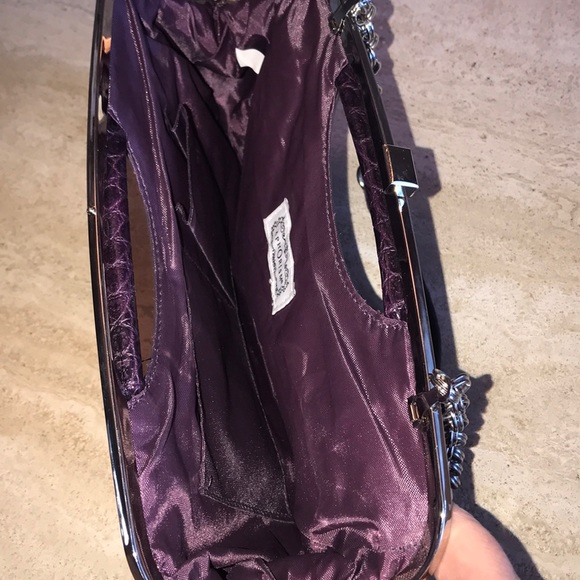 Aphorism Purple Faux Croc Clutch - Picture 4 of 6